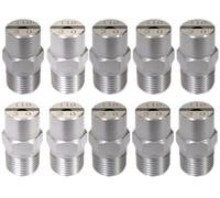 High Pressure Fogging Spray Head，Misting Nozzles， Stainless Steel 65 Degree Fan Spray Pressure Washer Nozzles Pack of 10 Multiple Sizes(3/8(Hole Diameter 3.6mm))