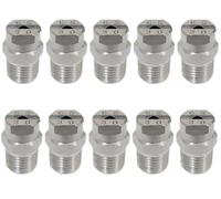 High Pressure Fogging Spray Head，Misting Nozzles， Stainless Steel 65 Degree Fan Spray Pressure Washer Nozzles Pack of 10 Multiple Sizes(1/4(Hole Diameter 3.6mm))