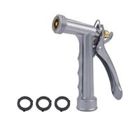 High Pressure Garden Hose Nozzle, Metal Pistol Grip Water Sprayer with Adjustable Flow, Threaded Front for Car Washing, Plant Watering and Floor Cleaning,
