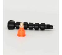 High-Pressure Garden Irrigation Nozzle for Fruit Trees & Delicate Flowers - 360° Swivel Plastic Spray Head, 135mm, Black (2-Pack), Compatible