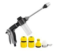 High Pressure Garden Shower - ABS Aluminium Alloy 41 cm Compact Car Cleaner Adjustable Spray for Car Wash Cleaning Accessories System Model Design Pro Water Nozzle