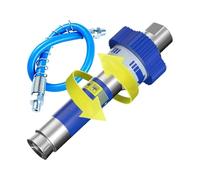 High Pressure Grease Nozzle, Lock Clamp Flat Head, Lubrication Oil Tip with Secure Fit, Heavy Duty Metal Grease Tool, Automotive Service Nozzle with Industrial Style, Mechanic Tool for Garage Use