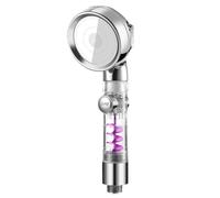 High Pressure Handheld Shower Head - 3M Adjustable Spa Rainfall Nozzle Water-Saving Filter One-Key Stop Luxury Silver Finish for Ultimate Shower Experience