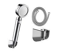 High Pressure Handheld Shower Head Set - Pressurized Rain Shower with 3 Spray Settings, On/Off Pause Switch, Adjustable Angle Bracket & Hose for a Luxurious Shower Experience.