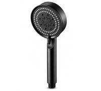 High Pressure Handheld Shower Head with 5 Modes, Black, ABS