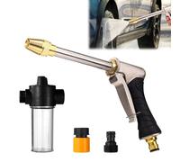 High-Pressure Hose Nozzle Gun for Car & Garden, Adjustable Spray Head Mode Car Washing Water Gun with Anti-Slip Handle & Quick Connector for Cars Washing Patio Cleaning Attachments Accessories Parts