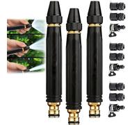 High Pressure Hose Nozzle with Booster Nozzle, Home Use 10x Powerful Water Gun for Car Cleaning, Adjustable Jet Mist Shower Spray Modes, for Garden, Car (3Pcs)