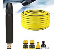 High Pressure Hose Spray Nozzle - Metal Long Rod Design with 3 Adjustable Patterns, Rust-Proof & Leak-Proof for Car Washing, Garden Watering, Patio Cleaning