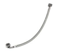 High Pressure Metal Braided Pipe 1/2inch Thread Connectors 90Degree Bend Flexible Plumbing Hose for Utility Room Steel Braided Pipe