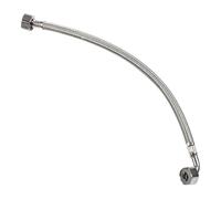 High Pressure Metal Braided Pipe 1/2inch Thread Connectors 90Degree Bend Flexible Plumbing Hose for Utility Room Steel Braided Pipe