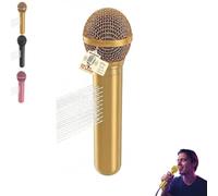 High Pressure Microphone Shower Head Handheld Creative Showerhead Detachable Rain Spray No Face Splash Easy Install Water Saving Bathroom Singing Accessory Gift for Adults Kids