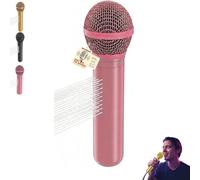 High Pressure Microphone Shower Head Handheld Creative Showerhead Detachable Rain Spray No Face Splash Easy Install Water Saving Bathroom Singing Accessory Gift for Adults Kids