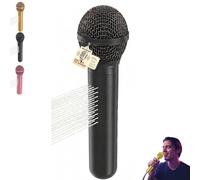 High Pressure Microphone Shower Head Handheld Creative Showerhead Detachable Rain Spray No Face Splash Easy Install Water Saving Bathroom Singing Accessory Gift for Adults Kids