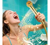 High-Pressure Microphone Shower Head, Handheld Shower Head with Removable Filter, Universal Water-Saving Shower Head for Bathroom (B)