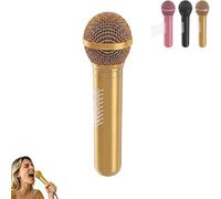 High-Pressure Microphone Shower Head, Microphone-Shaped Creative Showerhead, Handheld Vintage Detachable Rain Shower, Easy Installation, High Pressure Flow, Fun Bath Accessory (#C)