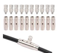 High Pressure Misting Nozzles, 10 Pack, Adjustable Atomizing Nozzle Brass Nickel 1/4 QC 10/24 UNC 0.1-1.0mm(Orifice 0.15mm)