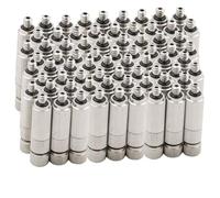 High Pressure Misting Nozzles, 50 Pcs, Adjustable Brass Nozzle 0.1-0.5mm 3/16" Thread(Orifice 0.15mm)