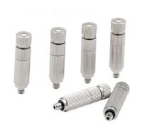 High Pressure Misting Nozzles, 50 Pcs High Pressure Atomizing Nozzle, 0.1-0.5 mm, for Cooling. Control, Greenhouse(5 Sections,Orifice Dia 0.15mm)