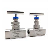 High Pressure Needle Valve 6000 PSI - Versatile 1/4", 3/8", 1/2" Female Thread Globe Valve for Instrument Tube Applications(0.5In NPT-Ordinary Type)