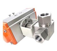 High Pressure Pneumatic Three-Way Ball Valve 304 Stainless Steel Female Thread T/L-Type 320bar Industrial Grade 3-Way Valve(3/8",L Type)
