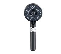 High Pressure Portable Shower Head for Bathroom Tap Water Purifier Filter Rainfall Hose with Adjustable Knob - Ideal for Enhanced Water Pressure (Black)