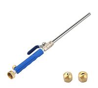 High Pressure Power Washer Wand, Hydro Jet Water Hose Nozzle,Watering Sprayer Cleaning Tool, Wand Lance for Gutter Patio Car Pet Window Glass Blue