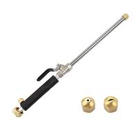 High Pressure Power Washer Wand, Hydro Jet Water Hose Nozzle,Watering Sprayer Cleaning Tool, Wand Lance for Gutter Patio Car Pet Window Glass Black