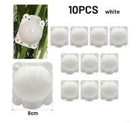 High Pressure Propagation Ball Plant Rooting Box for Garden Trees Fruit Roses Climbers Reusable Plastic Grafting Equipment White Clear(white 8cm)