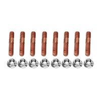 High Pressure Resistant M8 1.25 Threaded Turbo Studs Kit with 8mm Alloy Exhaust Manifold Stud Screw/Fastener Nut Hardware for Enhanced Engine Performance