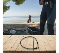 High-Pressure Scuba Regulator Hose, Carbon Fiber, 300 Bar Rating, 7/16"-20 UNF Thread, for Dive Gauges - 150 mm / 650 mm / 800 mm Options(65cm)