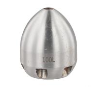 High Pressure Sewer Jetter Nozzle 1/2 Inch Stainless Steel with 360° Rotating Head, 1 Front 6 Rear Jets for Drain Pipe Cleaning Dredging, Compatible(100L)