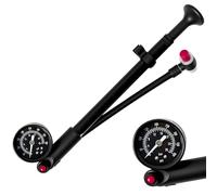 High Pressure Shock Pump 400 PSI - Precision MTB & Road Bike Fork & Rear Suspension Pump, Portable Mini Pump with Bleed Button, 360° Rotating Hose & Durable Aluminium Alloy for Professional Cyclists