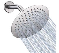 High Pressure Shower Head, 8 Inch Rain Showerhead, Ultra-Thin Design- Pressure Boosting, Awesome Shower Experience, NearMoon High Flow Stainless Steel Rainfall Shower Head (Brushed Nickel)