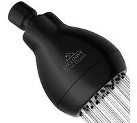 High Pressure Shower Head – Matte Black - Powerful Deluxe Bathroom Showerhead with Strong Spray Stream and Small Silicone Nozzles - Universal Fit Works with High and Low Water Flow Showers
