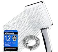 Shower Head and Hose Six Modes, High Pressure Shower Heads with Hose Set 1.5m, Power Shower Head for Low Pressure