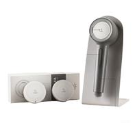 High Pressure Shower Head Featuring 230 Holes For Gentle Mist And Strong Flow Plus Removable Panel To Prevent Clogging In White Finish(A)