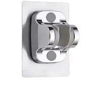 High Pressure Shower Head Silver 3 Modes Adjustable Showerheads Water Saving One-Key Stop Spray Nozzle Bathroom Accessorie(Silver Holder)