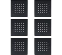 High Pressure Shower Head, Square Shower Massage Spray Jets, Wall Mounted Brass Hydro Jet Shower Head, 4pcs Side Sprayer