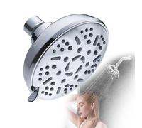High Pressure Shower Head with 10 Spray Modes - 360° Adjustable Metal Swivel Nozzles, Strong Water Flow, Easy to Install - Rain Showerhead for Relaxing Spa Experience