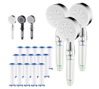 High Pressure Shower Head with 5 Spray Modes Multi Function Filtered Showerhead with Adjustable Settings and Built in Water Control Switch for Ultimate Shower Experience