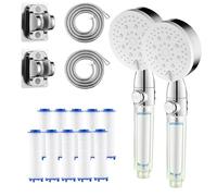 High Pressure Shower Head with 5 Spray Modes Multi Functional Filtered Showerhead Adjustable Water Control Switch for Ultimate Shower Experience