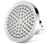 High-Pressure Shower Head with Hard Water Filter - Removable Soft Water Purifier Wide Coverage Round Spray Luxurious Silver Finish for Ultimate Shower Experience