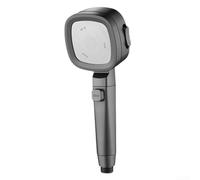 High Pressure Shower Head with One-Button Stop| 3 Mode Water Saving Spray for Low Flow| ABS Bathroom Handheld Sprayer in Gray