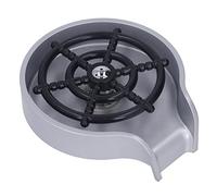 High Pressure Sink Glass Rinser, Stianless Steel Sink Bottle Washer Cleaner, Simple Operation Bar Automatic Cup Washer Kit with ABS Base 80cm Hose for Bar, Dessert Shop, KTV, Coffee Shop(Silver)