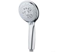 High Pressure Six Setting Shower Head Featuring Rain Massage And Mist Modes Built From Long Lasting Abs With Anti Clog Silicone Nozzles To Insure Consistent Flow And Comfortable Grip Handle(A)