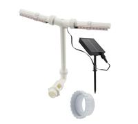 High Pressure Solar Fountain Double Spray Head Corrosion Resistant Solar Powered Floating Fountain for Large Pond or Backyard