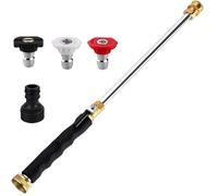High-Pressure Spray Cleaning Tool -Garden Hose Nozzle Attachment Suitable for Washing Cars, Cleaning Gutters, Windows, Patios, and Floors (Black)