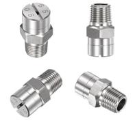 High Pressure Spray Nozzle, 65 Degrees 1/8, 1/4, 3/8, 1/2 BSPT Washing Machine Cleaner Nozzle(No.04: (1.3 Mm Aperture) 5pc)(No.05: 1/8 (1.4 Mm Aperture) 5pc)