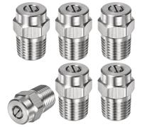 High Pressure Stainless Steel Spray Tip, 5 PCS Tool Daily0/15/25/40 Degree Surface Cleaner Tips, G1/4 Male Threaded Spray Nozzles(15°,1.07mm(0.042in))