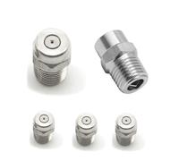 High Pressure Stainless Steel Spray Tip, 5 PCS Tool Daily0/15/25/40 Degree Surface Cleaner Tips, G1/4 Male Threaded Spray Nozzles(0°,1.382mm(0.054in))